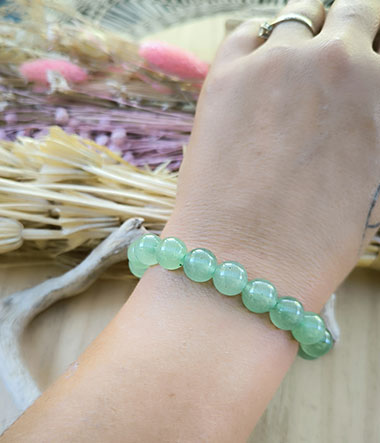 Bracelet en pierres naturelles - Aventurine - propriétés apaisantes