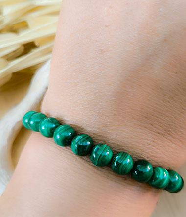 Bracelet en pierres naturelles - malachite - pierre précieuse