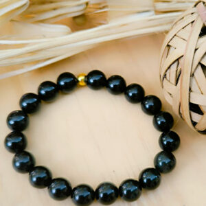 Bracelet en pierres naturelles - obsidienne - pierre qui fait bouclier face aux énergies négatives